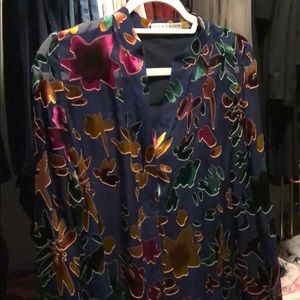 Alice and Olivia burnout blouse